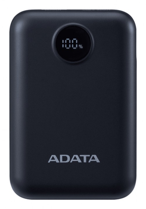 Power Bank Adata C100, 10000 mAh, USB, Negro