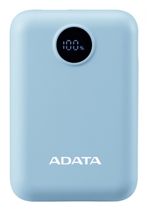 Power Bank Adata C100 10000 mAh, USB, Azul Claro