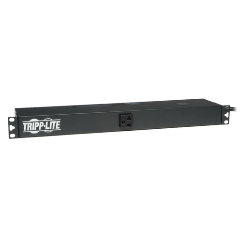 Sistema de Alimentacion Tripp Lite Horizontal, 13 Salidas AC, Conector NEMA 5–20p, 50 - 60 Hz, Máxima Corriente 20 A, Voltaje 100-127 V, Cable de 4.57 m, Capacidad del Rack 1U, Color Negro