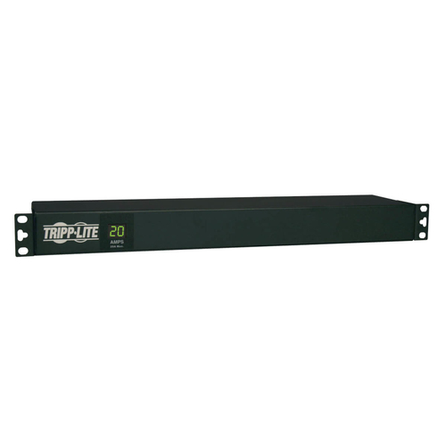 Sistema de Alimentacion Tripp Lite Horizontal, 12 Salidas AC, Conector NEMA 5–20p, 50/60 Hz, Máxima Corriente 16 A, Voltaje 100-127 V, Cable de 4.57 m, Capacidad del Rack 1U, Color Negro