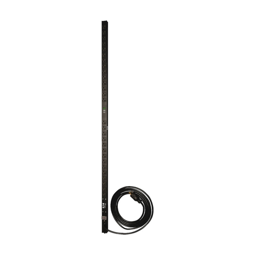 Sistema de Alimentacion Tripp Lite Vertical, 28 Salidas AC, 50 - 60 Hz, Máxima Corriente 20 A, Voltaje 100-127 V, Cable de 4.6 m, Capacidad del Rack 0U, Color Negro