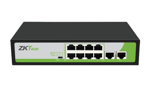 Switch Zkteco PE082-120-C RJ-45 10, Fast Ethernet (10/100), 8 PoE