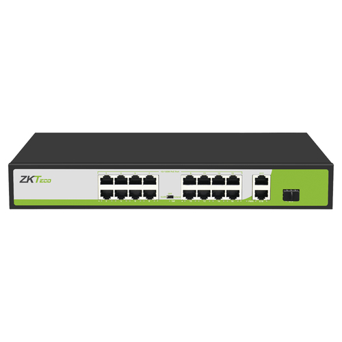 Switch Zkteco PE162-200-C RJ-45 16, Fast Ethernet (10/100), 16 PoE