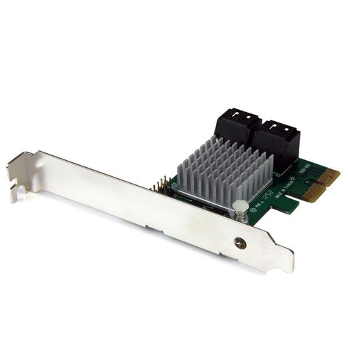 Tarjeta Adaptadora Startech Controladora PCI Express PCI-e a SATA 3 III 6Gbps Raid 4 Puertos con Hyperduo, (PEXSAT34RH)