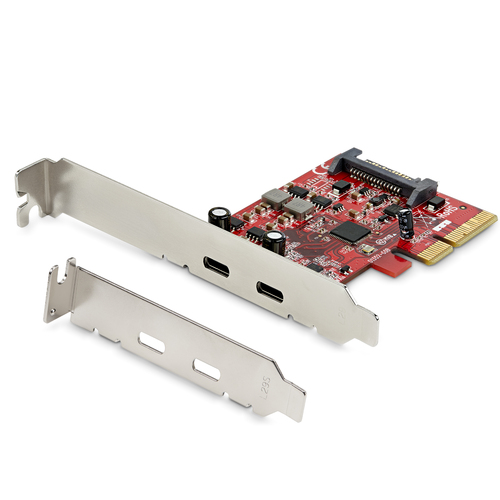 Tarjeta Startech.com PCIe, USB 3.2 Gen 1 (3.1 Gen 1), Rojo