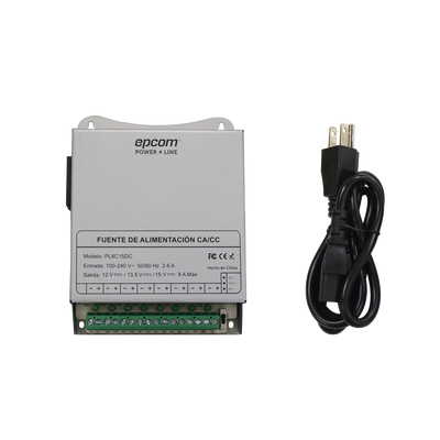 Accesorios Epcom PL-8C-15DC Sistema de Alimentación, Gris
