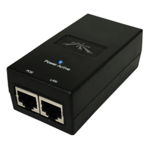 Adaptador PoE Ubiquiti de 24 VDC, 0.5 A con Puerto Gigabit, Compatible con Airgateway