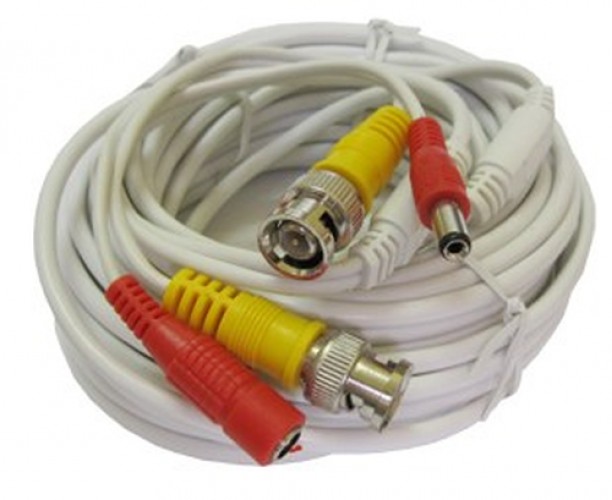 Cable Provision-isr Negro con Conectores BNC y Plug de Energia para Camaras de Vigilancia 20m, Color Negro