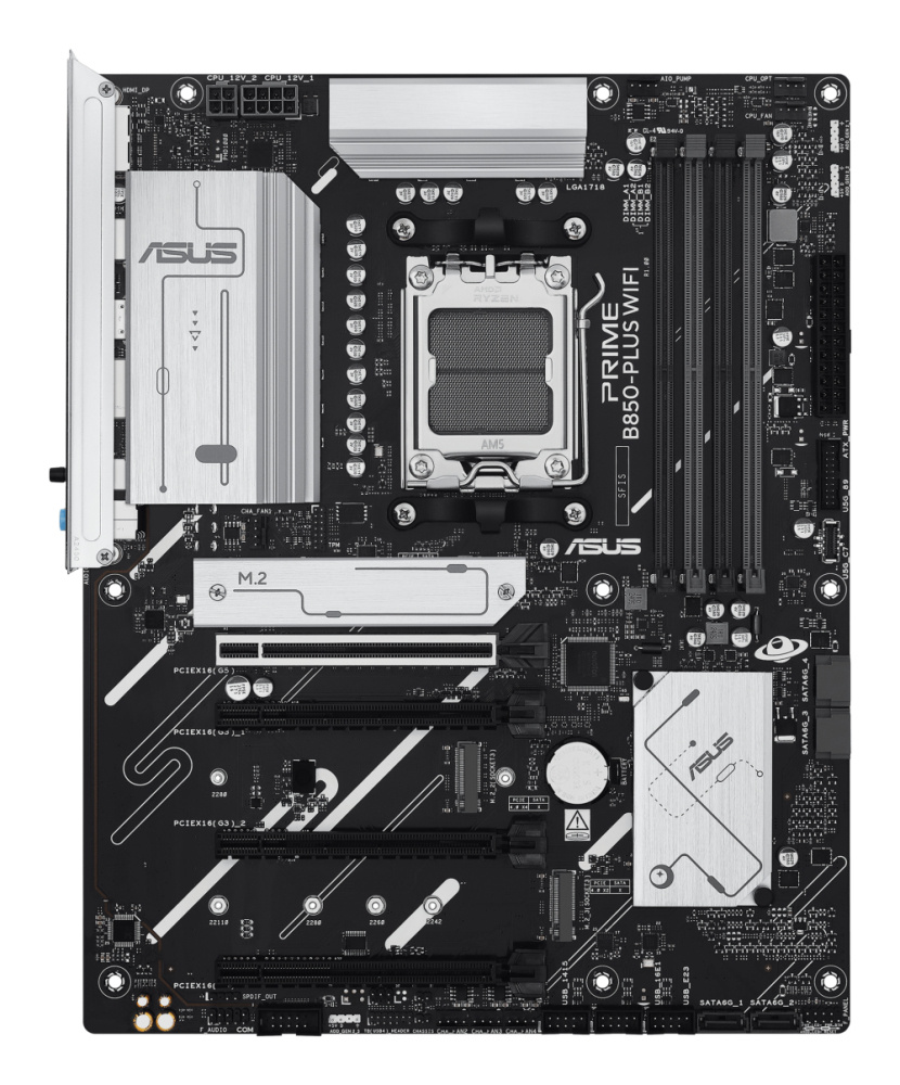 Tarjeta Madre Asus Prime B850-PLUS WiFi, ATX, Socket AM5, AMD B850, 256GB DDR5, HDMI/DP para AMD