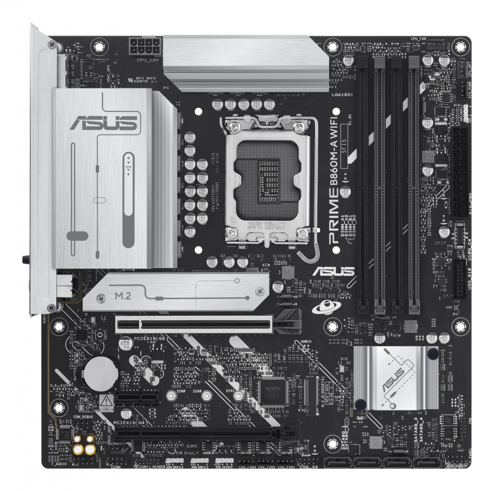 Tarjeta Madre Asus Prime B860M-A WiFi, Micro-ATX, Lga 1851, Intel B860, 256GB DDR5, HDMI/DP