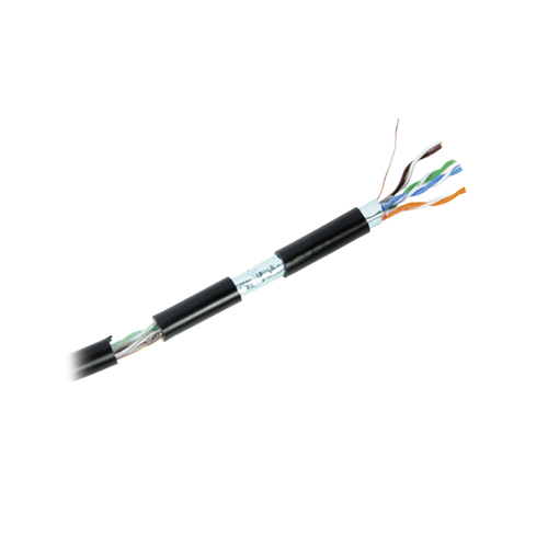 Bobina de Cable de 305m, Cat5e, FTP, Blindado, Ul, para Aplicaciones en Video Vigilancia, Redes de Datos, Uso en Intemperie, Negro