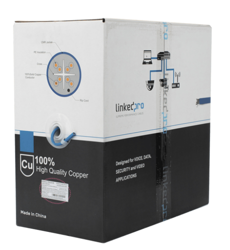 Bobina Linkedpro PRO-CAT6-R Cat6+, 305 m, Azul