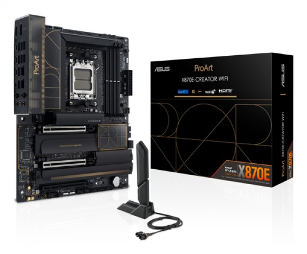 Tarjeta Madre Asus Proart X870E-CREATOR WiFi, AMD AM5, DDR5, PCIe 5.0, WiFi 7, Dual 10g/2.5g LAN, Dual USB4, 4x M.2.