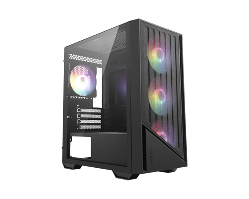 Gabinete MSI Pro Forge M051A, Mini Tower, Micro-ATX, Mini-itx, 4x Ventiladores Argb, Negro