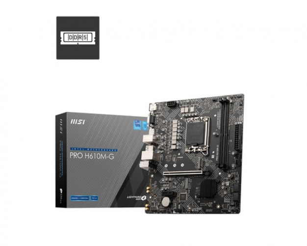 Tarjeta Madre MSI Pro H610M-G, Micro-ATX, Lga 1700, Intel H610, 96GB DDR5, HDMI/DP para Intel