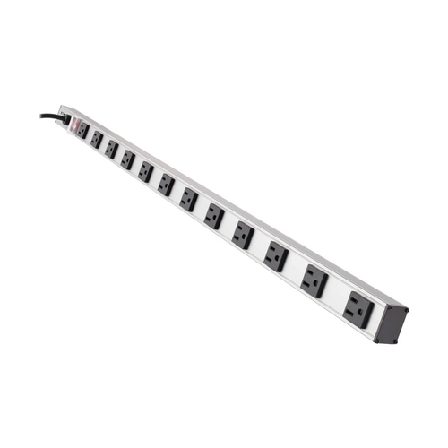 Barra de Contactos Tripp Lite 120 V, 1800 W, 50 - 60 Hz, 12 Salidas AC, NEMA 5–15r, Color Aluminio