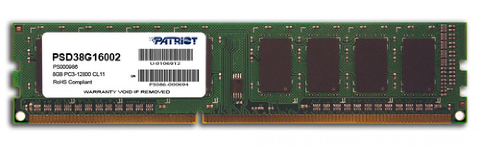 Memoria RAM Patriot Memory Signature Line PSD38G16002 8GB, DDR3, 1600MHz, Cl 11