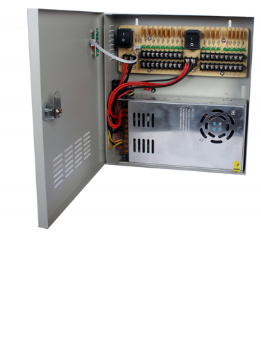 Fuente de Poder Profesional Saxxon de 12 VCD, 30A, 18 Canales, 1.67A por Canal