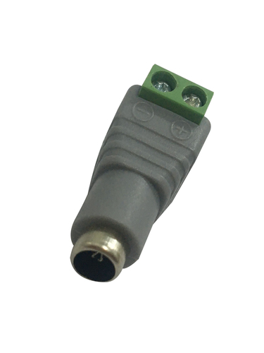 Paquete con 10 Piezas Adaptador de Corriente Saxxon para Camaras DC Hembra, Gris