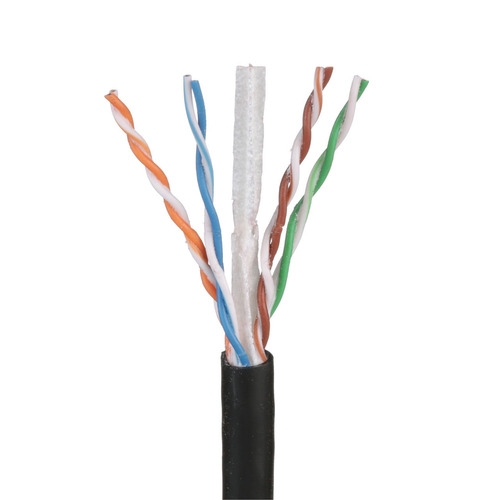 Bobina de Cable UTP de 4 Pares Osp (planta Externa), Cat6 de Rango Extendido, 22 Awg, Color Negro, 305 Metros (1000 Pies).