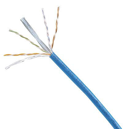 Bobina de Cable UTP, Categora?a 6 de Alto Rendimiento (+350 Mhz), 23 Awg, Pvc (cmr, Riser), Bobina de 305 m, Color Azul