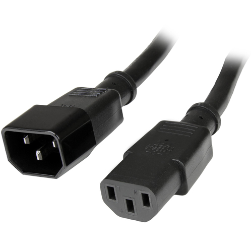 Cables de Poder Startech.com Hembra, Macho 1.83 m, Negro