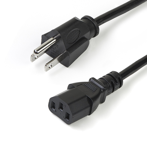 Cables de Poder Startech.com Macho, Hembra 125 V, 3 m, Negro