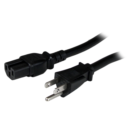 Cable de Poder Startech.com (PXT515C154) Diseño Robusto, Color Negro
