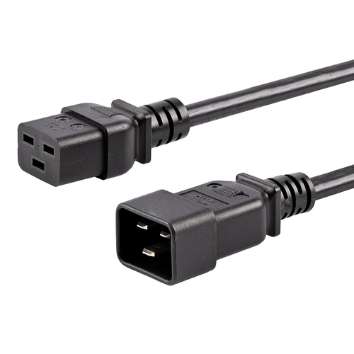 Cables de Poder Startech.com PXTC19201410 Macho, Hembra 250 V, 3 m, Negro