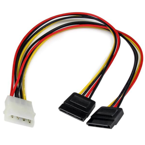 Cable de Poder Startech.com , a SATA, 0,3 m, Masculino, (PYO2LP4SATA)