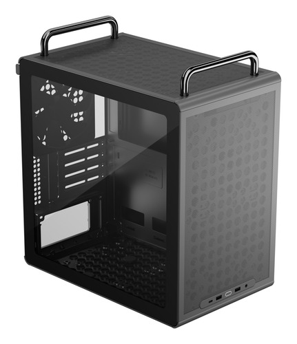 Gabinete Cooler Master Qube 340, Micro-ATX, Mini-itx, Filtros Magneticos de Polvo, Negro