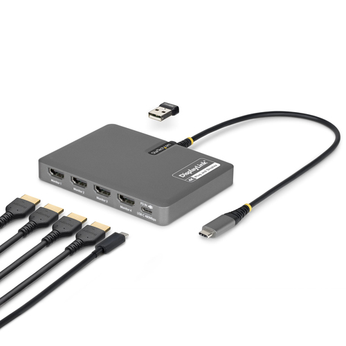Docking Station Startech.com Quad-USB-HDMI-adapt USB 3.2 Gen 1 (3.1 Gen 1) Type-c, HDMI 4, USB A 0