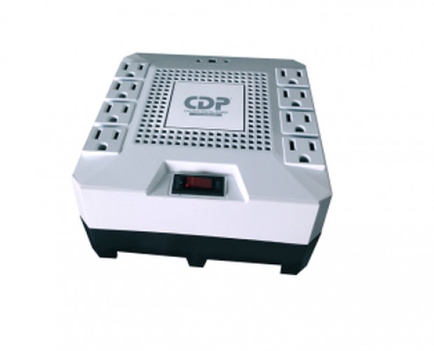 Regulador CDP R-AVRPRO1808 1.8 kVA / 1000 W, Entrada 120 V, 8 Salidas AC, Negro, Blanco