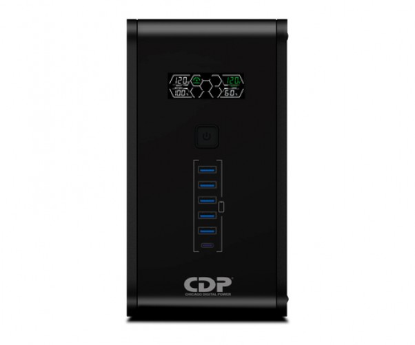 No Break CDP R-SMART1010, 1000VA, 500W, 5 Contactos, 1xusb, Negro/blanco