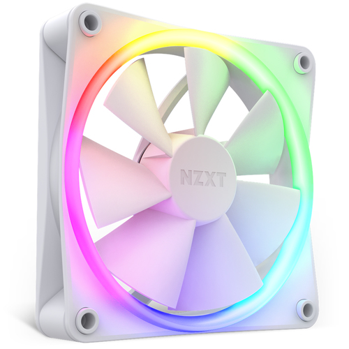 Kit de 3 Ventiladores Nzxt F120 RGB, 12 cm, 1800 rpm Max, Blanco