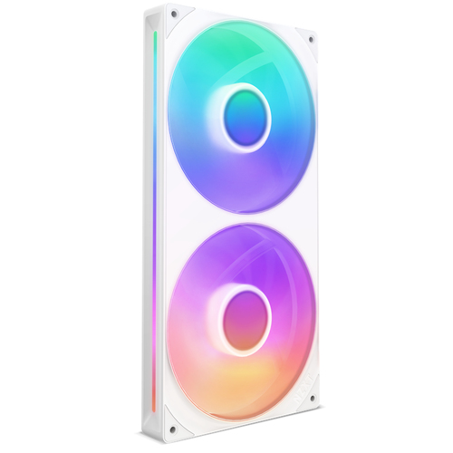 Kit 2 Ventiladores Nzxt F280 RGB Core, 2000 rpm, Plastico, 280mm, Blanco