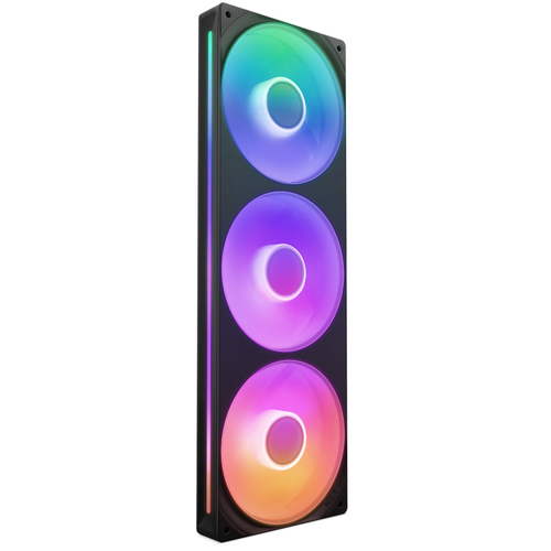 Kit 3 Ventiladores Nzxt F360 RGB Core, 36 cm, 2400 rpm, Plastico, Negro