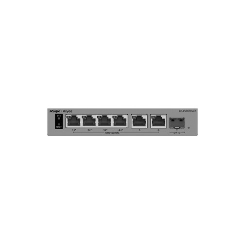 Switch Gigabit Smart Cloud / 7 Puertos / 4 Poe+ 40 W / 1 SFP Uplink / Capa 2 / Proteccia?n 6 Kv / Fanless