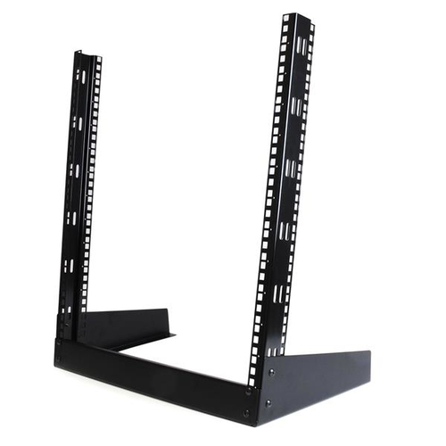 Rack Startech (RK12OD), Armario Bastidor Abierto de Escritorio Desktop Sobremesa de 2 Columnas 12U 0,5m Negro