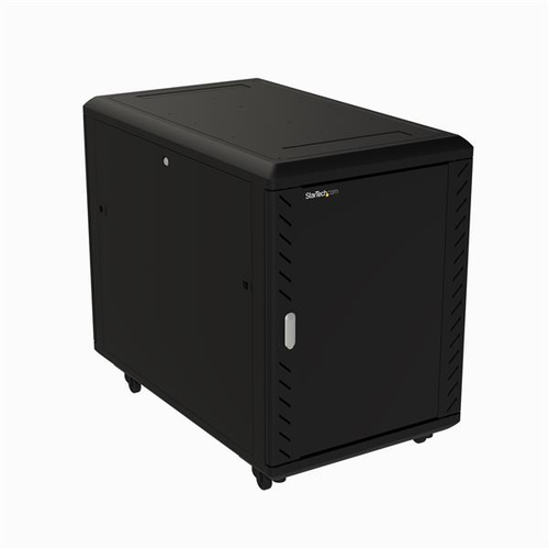 Rack Startech.com Tipo Rack o Bastidor Independiente, Capacidad del Rack 15U, 4 Postes, Acero, Peso Max. 800 kg, Color Negro, Incluye Tuercas, 2llaves