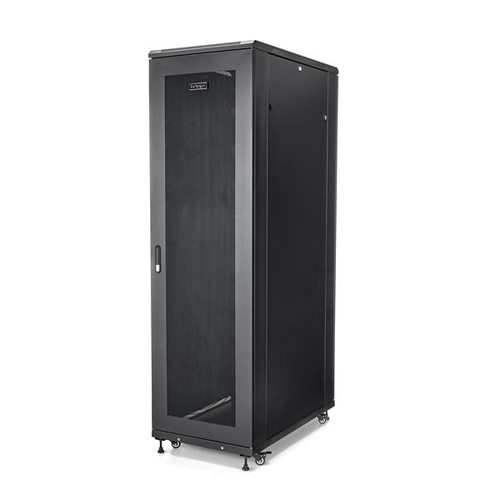 Rack Startech.com Tipo Rack o Bastidor Independiente, Capacidad del Rack 42U, 4 Postes, Peso Max. 907 kg, Color Negro, Incluye Tuercas, 1llaves