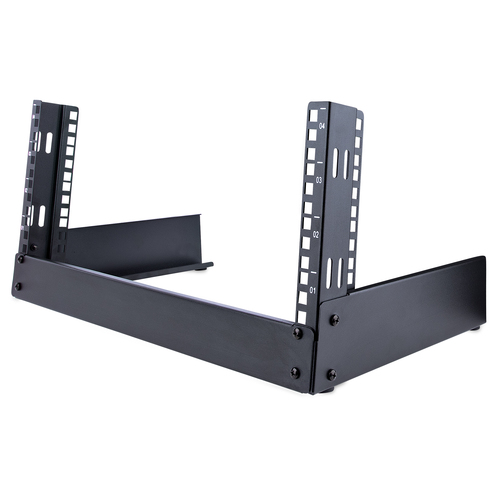 Rack Startech.com Tipo Rack o Bastidor Independiente, Capacidad del Rack 4U, 2 Postes, Acero, Peso Max. 30 kg, Color Negro, Incluye Tuercas