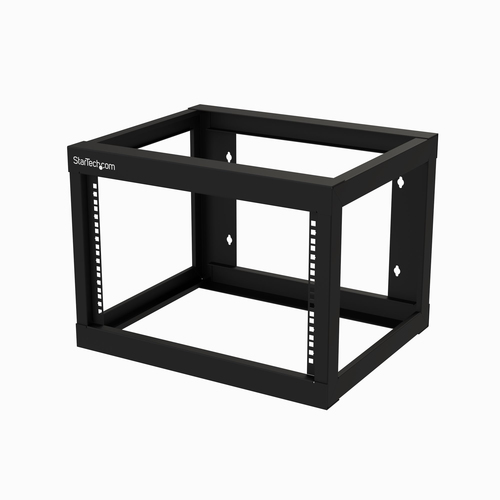 Rack Startech.com Tipo Bastidor de Pared, Capacidad del Rack 6U, 2 Postes, Acero, Peso Max. 80 kg, Color Negro, Incluye Tuercas