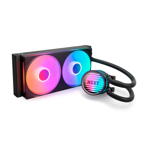 Enfriamiento Liquido Nzxt Kraken Core 240 RGB, 2X120MM, Hasta 2400rpm, Negro