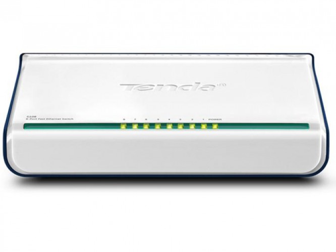 Switch Tenda 8-port Fast Ethernet Switch, 8 Puertos, 10/100 Mbps, No Administrado, (S108)