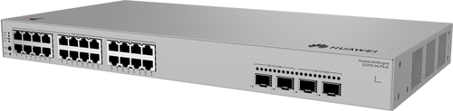 Switch Huawei Ekit S220S Series S220S-24LP4JX Gestionado, L2, RJ-45 24, Gigabit Ethernet (10/100/1000), (PoE +) 24, 1U, Gris