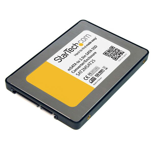 Tarjeta Startech.com Caja Adaptadora SATA de 2.5 Pulgadas para Unidad de Estado Sólido SSD Msata, Plata, 0 - 50 °c, -10 - 85 °c, 5 - 95%, 68 mm, 98 mm