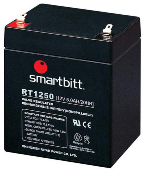 Bateria para UPS Smartbitt SBBA12-5, 12V 5Ah, Tecnologia de Bateria Sealed Lead Acid
