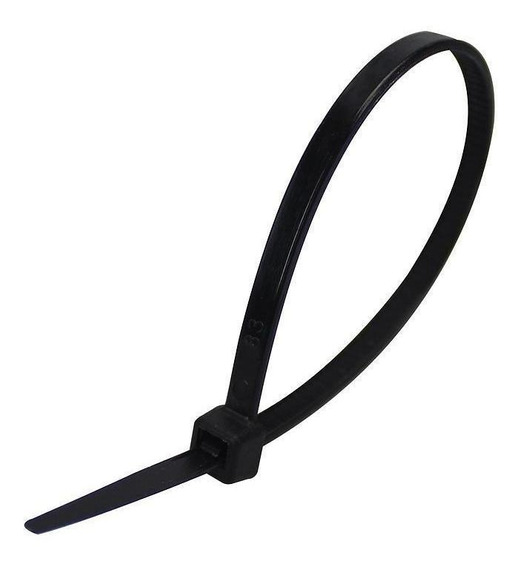 Bolsa con 100 Cinchos Sujetables Saxxon, 2.5 mm X 100 mm, Negro, Nylon