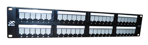 Panel de Parcheo Sbe Tech SBE-PPC6-48 48 Puertos, RJ-45, Soporta Cat6, Color Negro